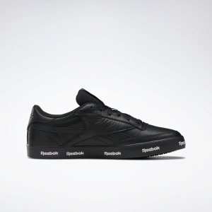 Reebok Club C Revenge Plus Turnschuhe Herren - Schwarz/Weiß/Rot - DE 607-HEQ